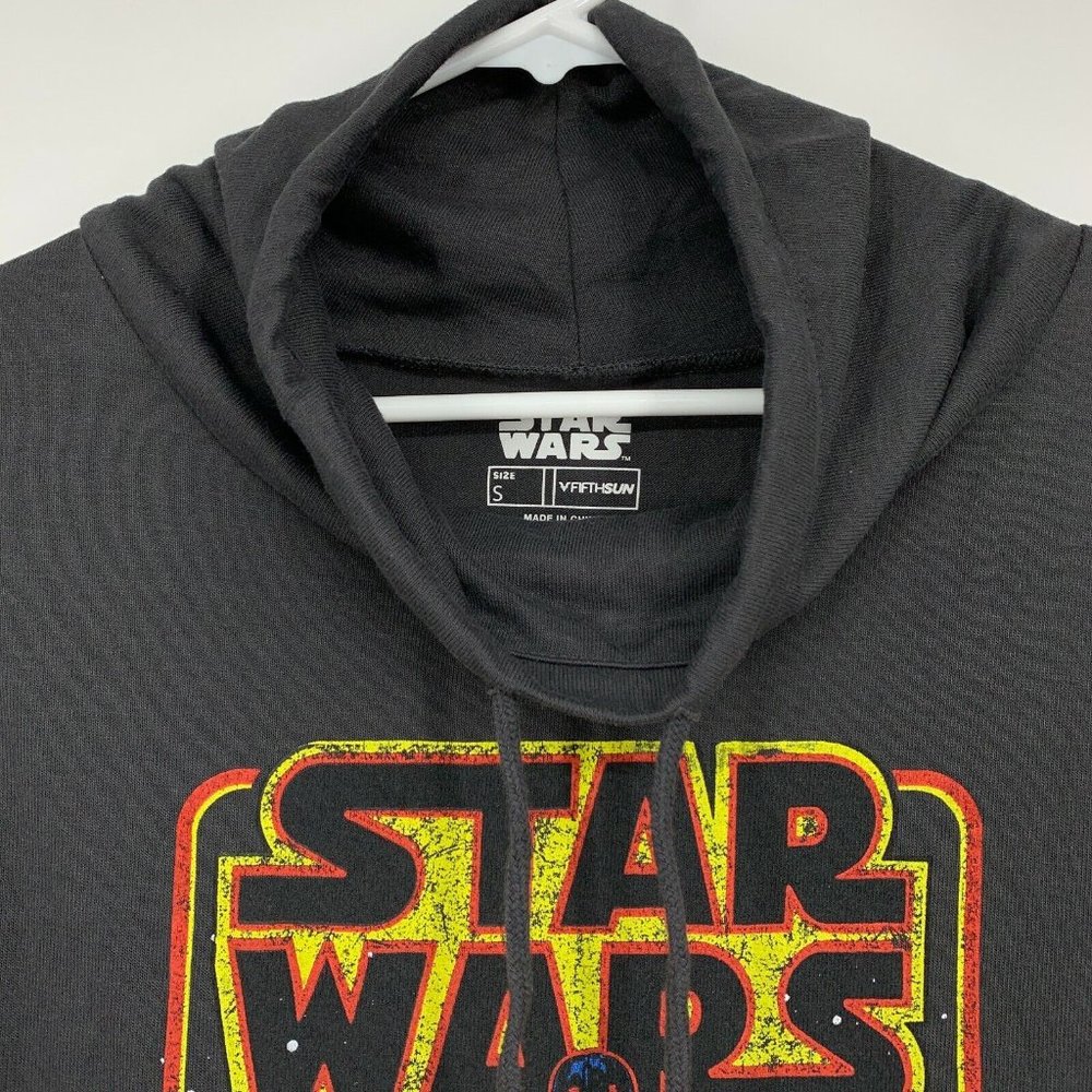 Star Wars Fifth Sun Sweatshirt Top Gray Graphic Cowl Neck Pullover - Picture 4 of 9